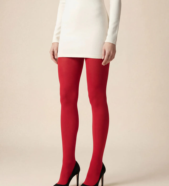 120 Denier Red Passion Tights