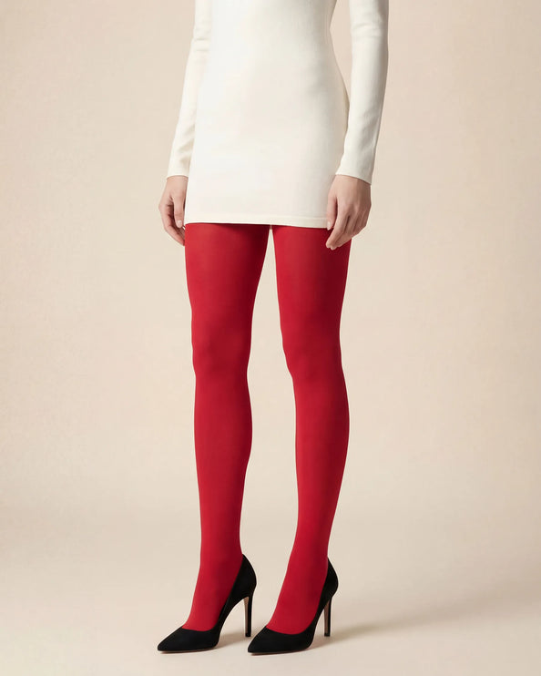 120 Denier Red Passion Tights