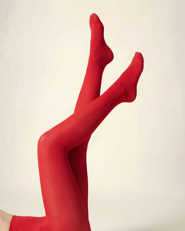 80 Denier Red Passion Tights
