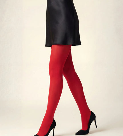 80 Denier Red Passion Tights