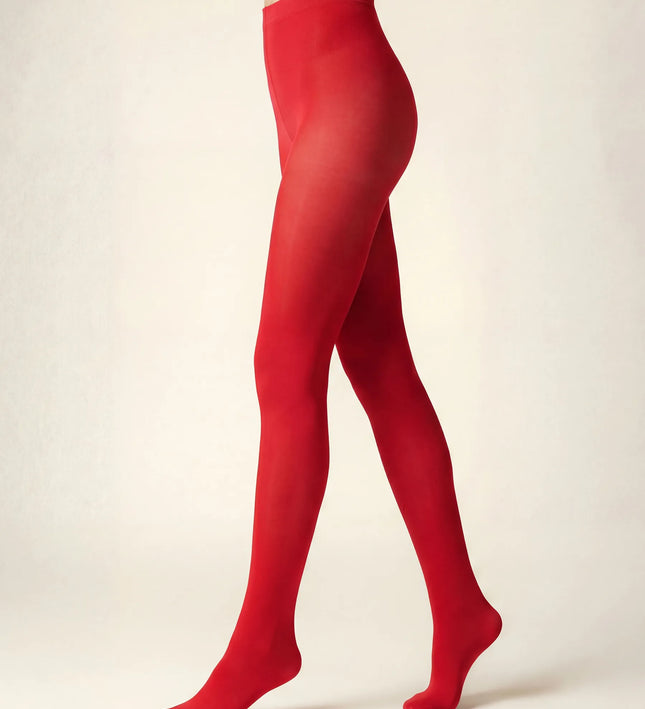 80 Denier Red Passion Tights
