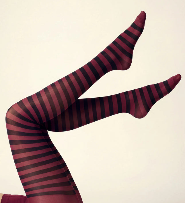 Striped Tights - Fine Wine
