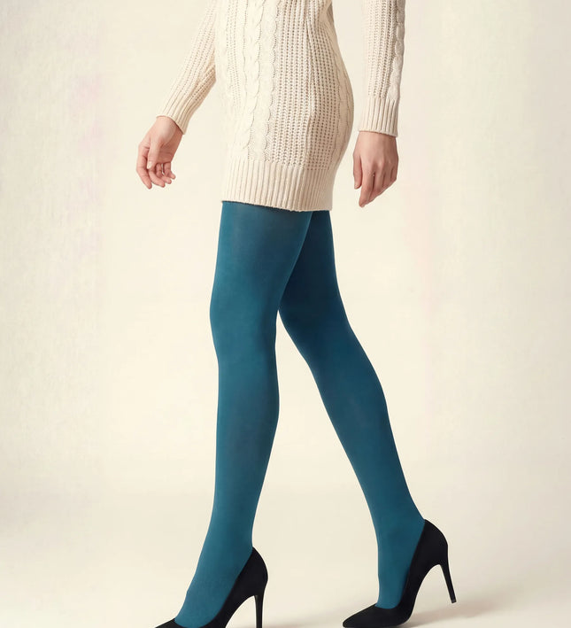120 Denier Teal Tights