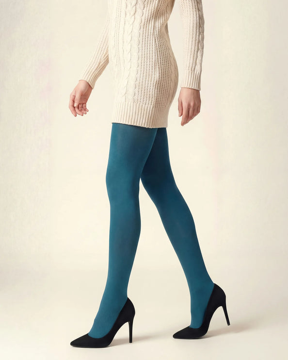 120 Denier Teal Tights