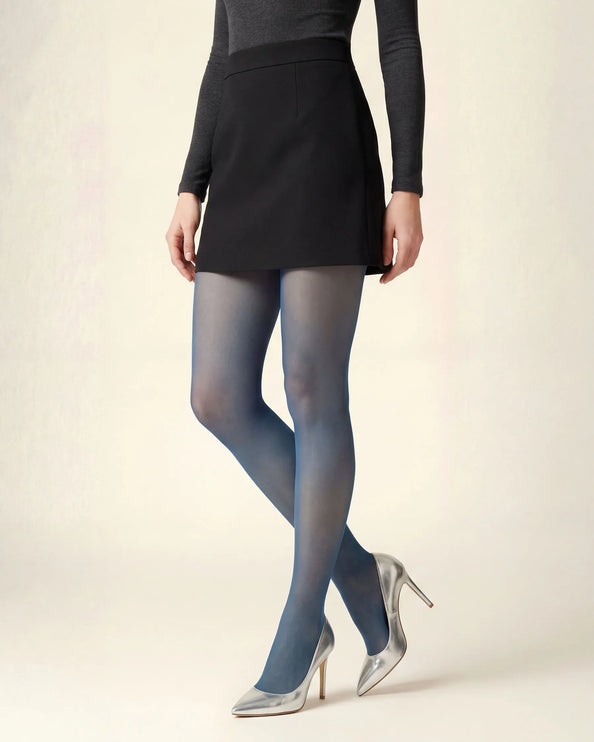 50 Denier Teal Tights