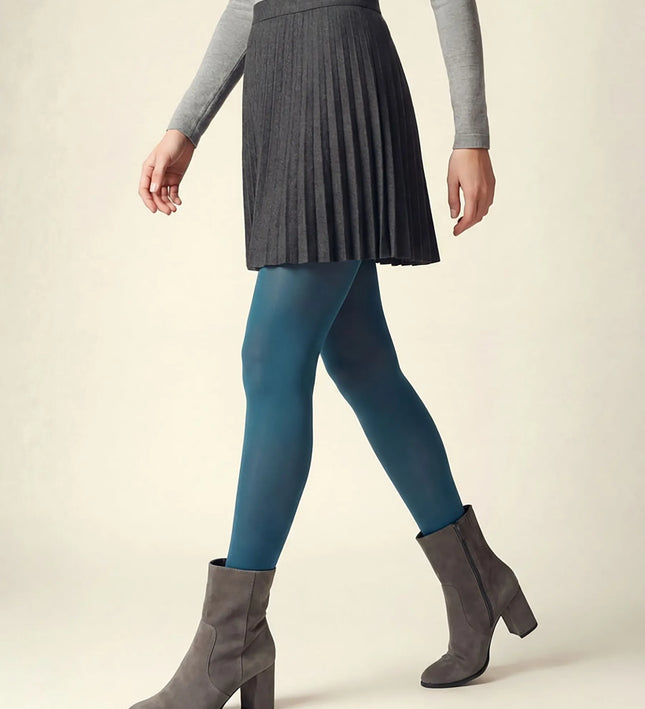 80 Denier Teal Tights