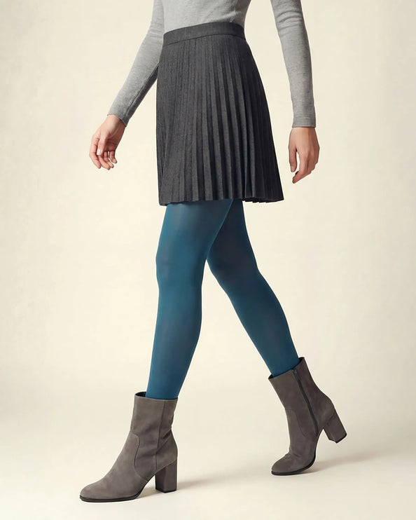 80 Denier Teal Tights
