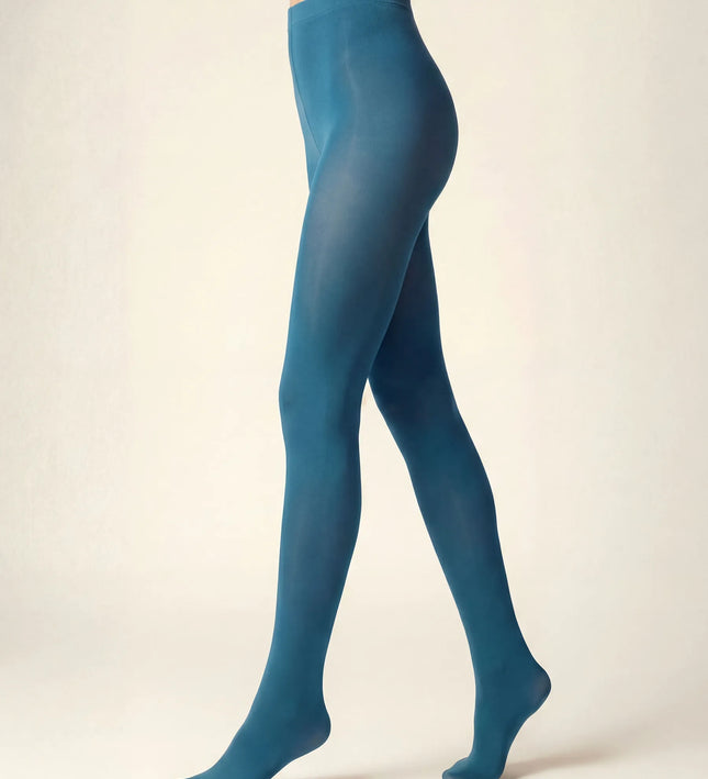80 Denier Teal Tights