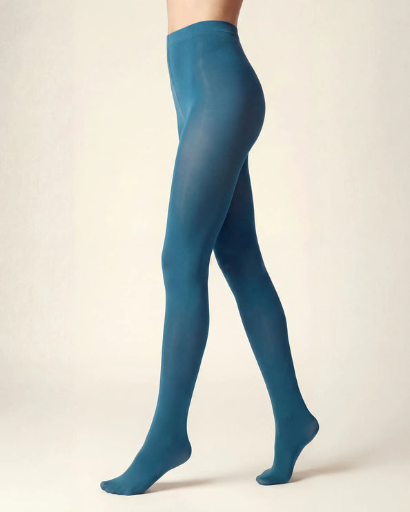 80 Denier Teal Tights